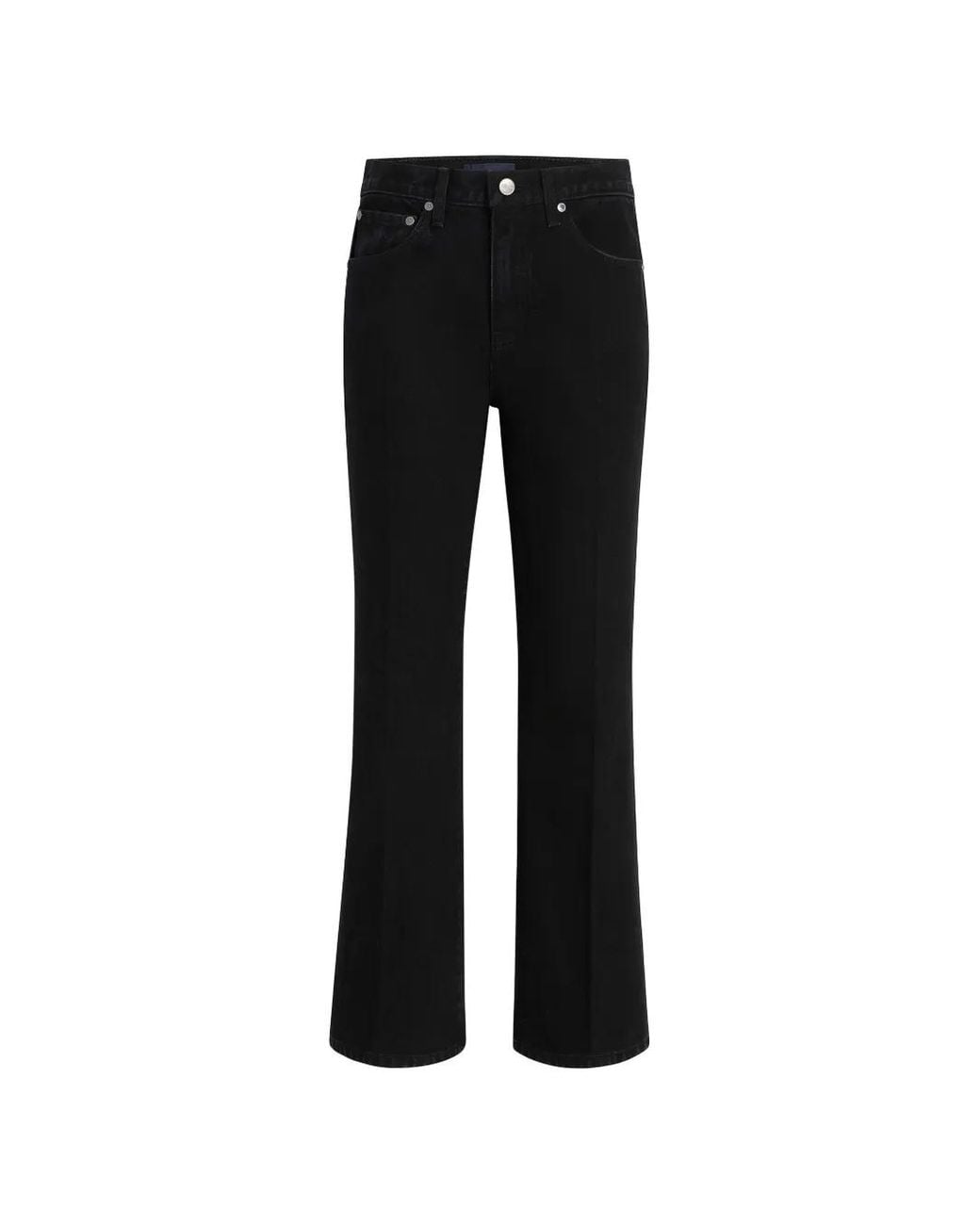 Khaite Black Flared-Leg Cotton Jeans