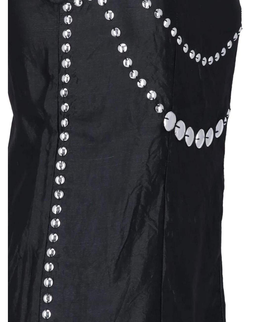 GIMAGUAS Black Claude Jewel-Embellished Silk Mini Dress