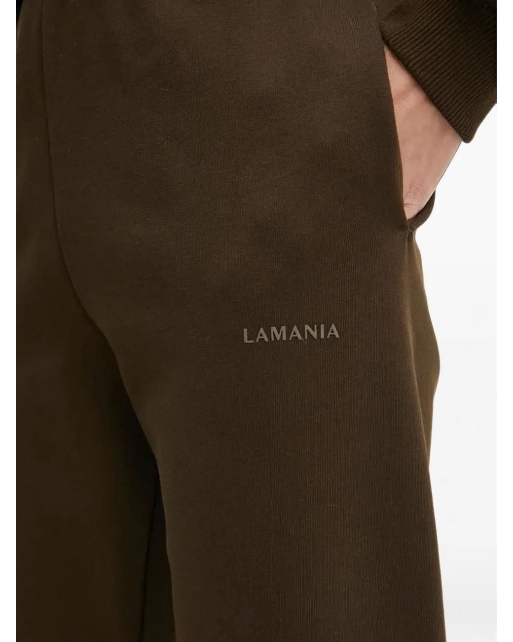 La Mania Brown Rico Logo-Print Track Pants