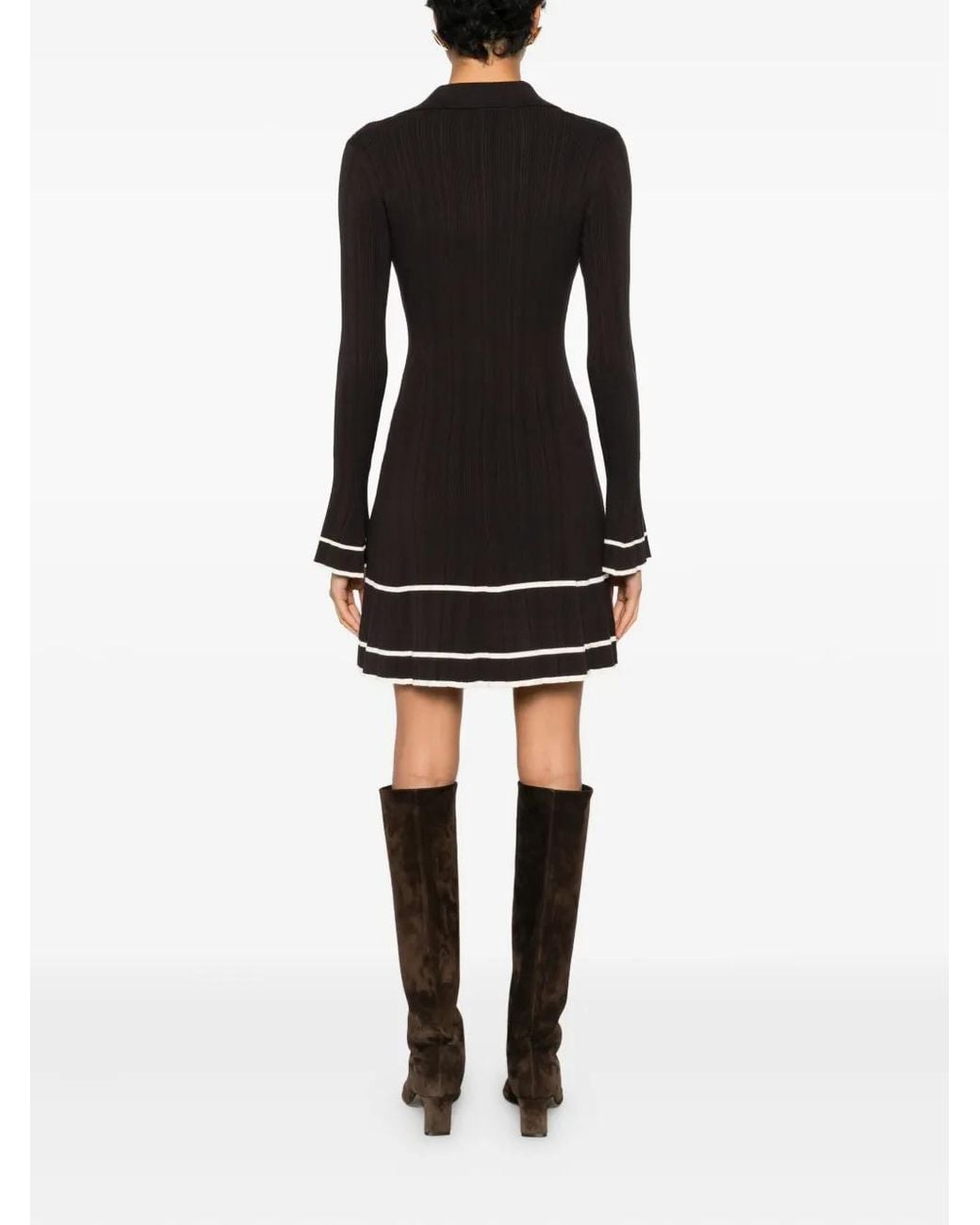 Twinset Black Button-Detail Mini Dress