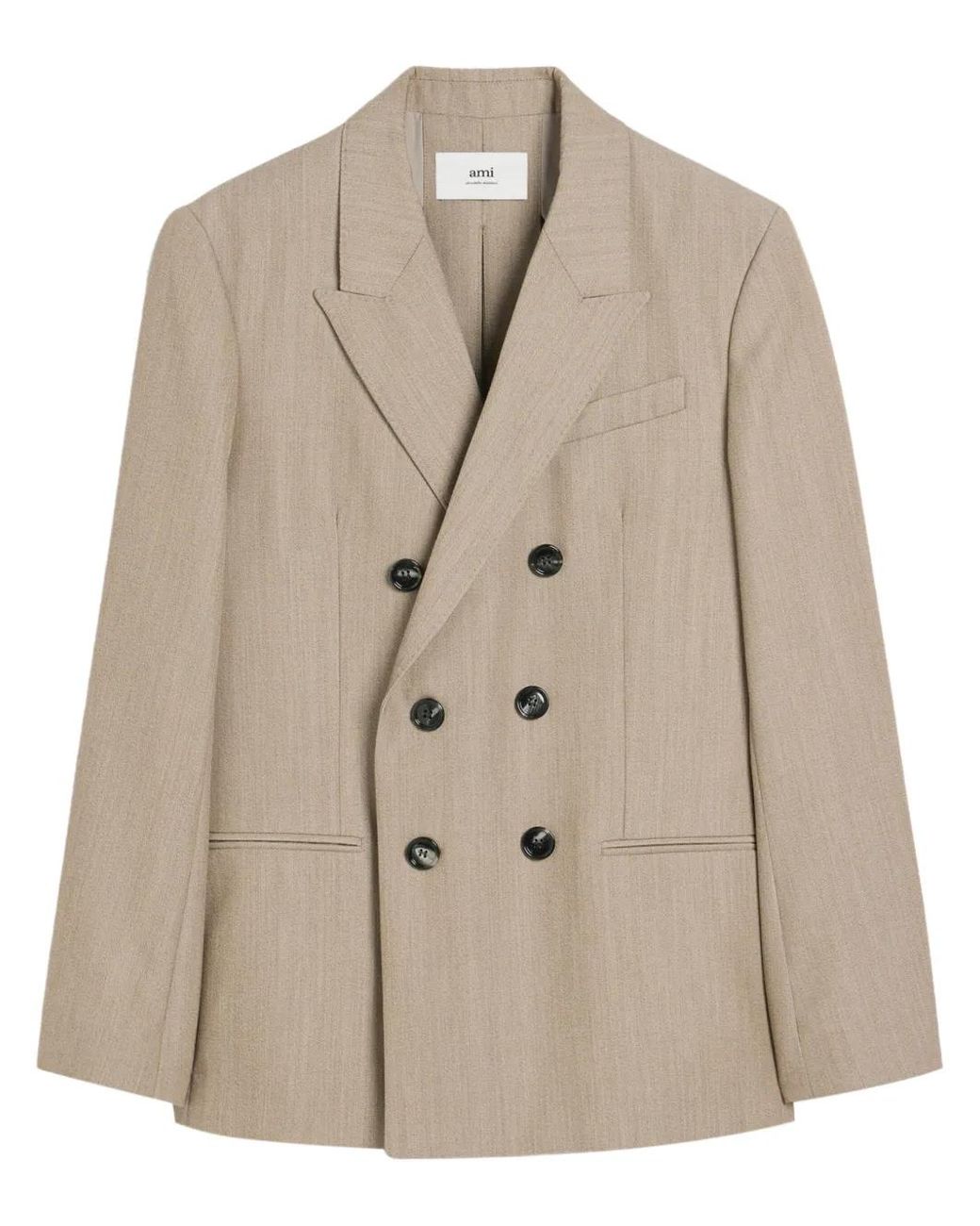 AMI Blazer Met Achtersplit in het Natural voor heren
