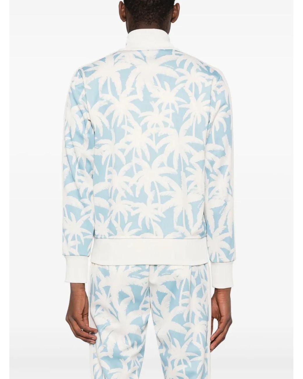 Palm Angels Blue Palms Zip-Up Track Jacket for men