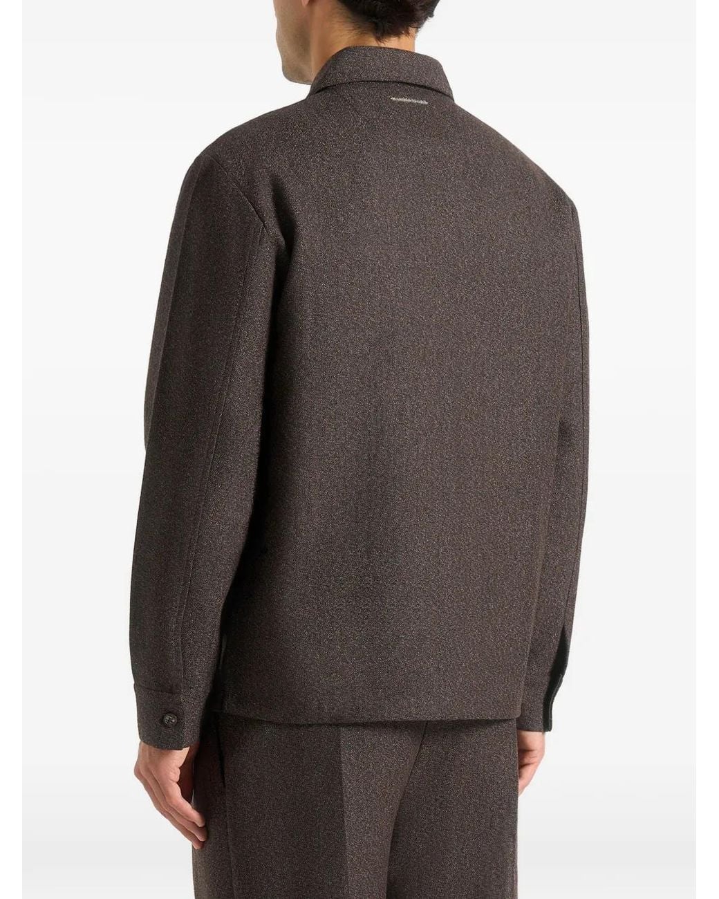 Manière De Voir Gray Elliot Melange Tailored Shirt for men