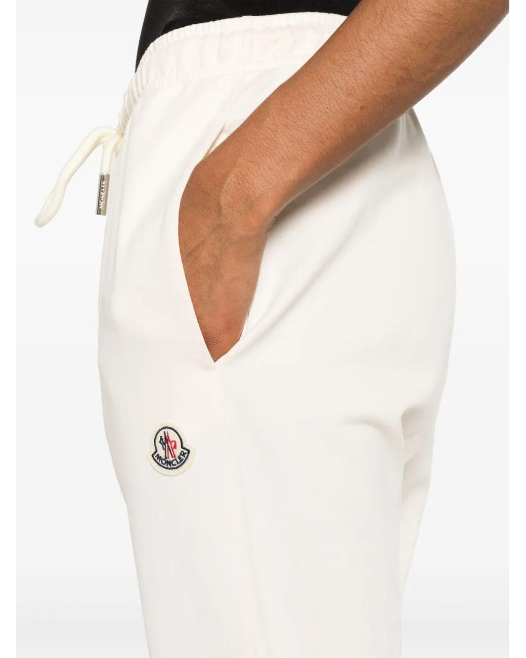 【関税込み】Moncler ホワイト ドローストリング ラウンジパンツ Moncler ドローストリング パンツ ホワイト | Lyst