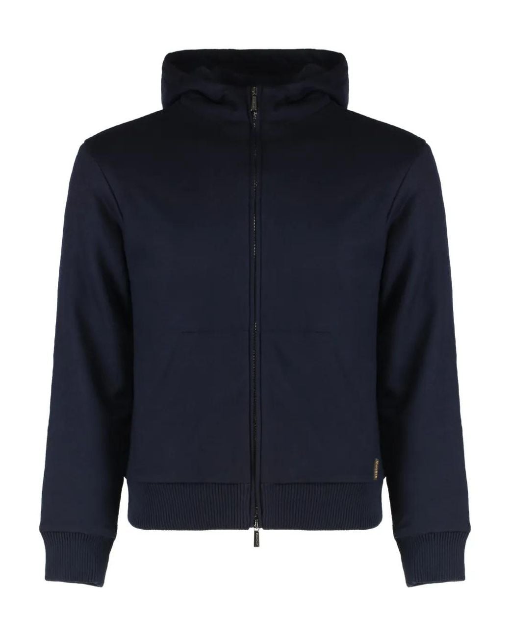 Moorer Blue Zip Hoodie for men