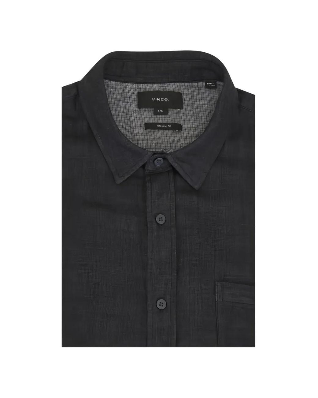 Vince Black Chemise À Boutonnière for men