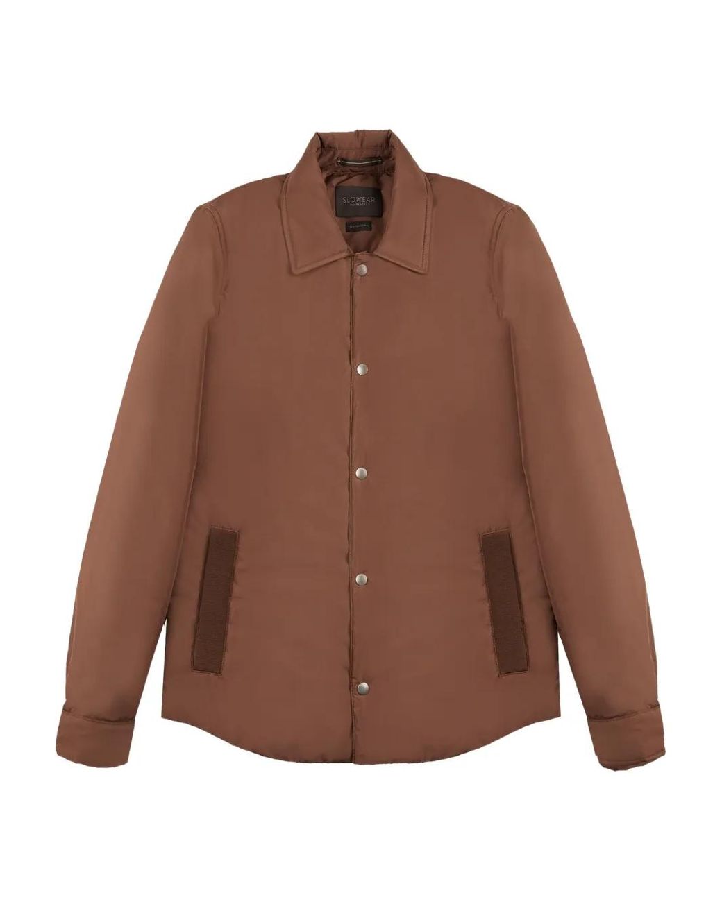 Montedoro Brown Padded Overshirt for men