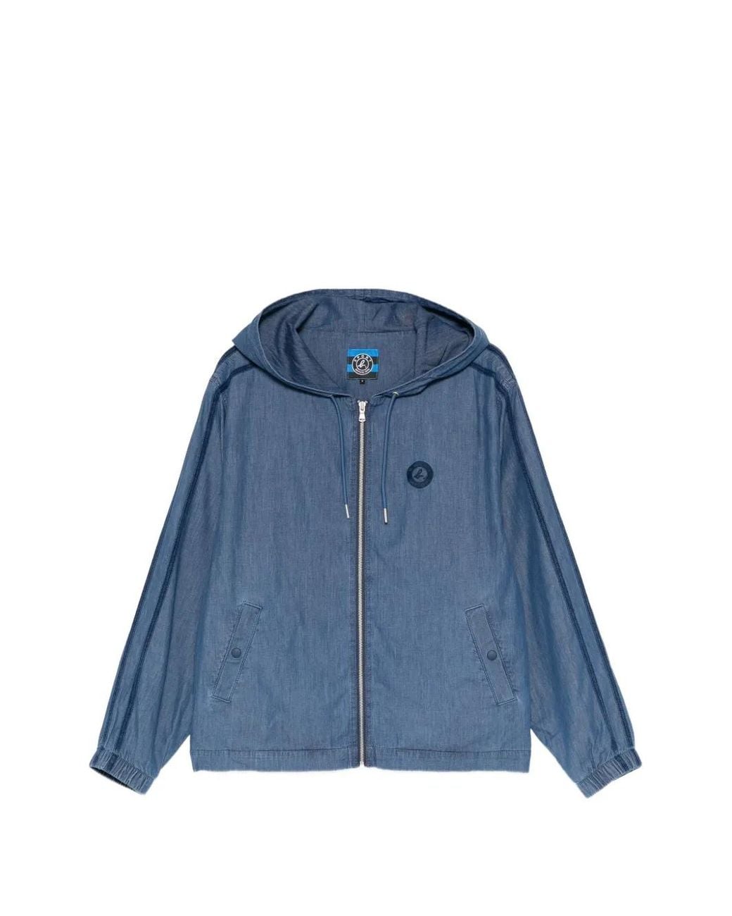 SPORT b. by agnès b. Blue Veste En Chambray À Capuche for men