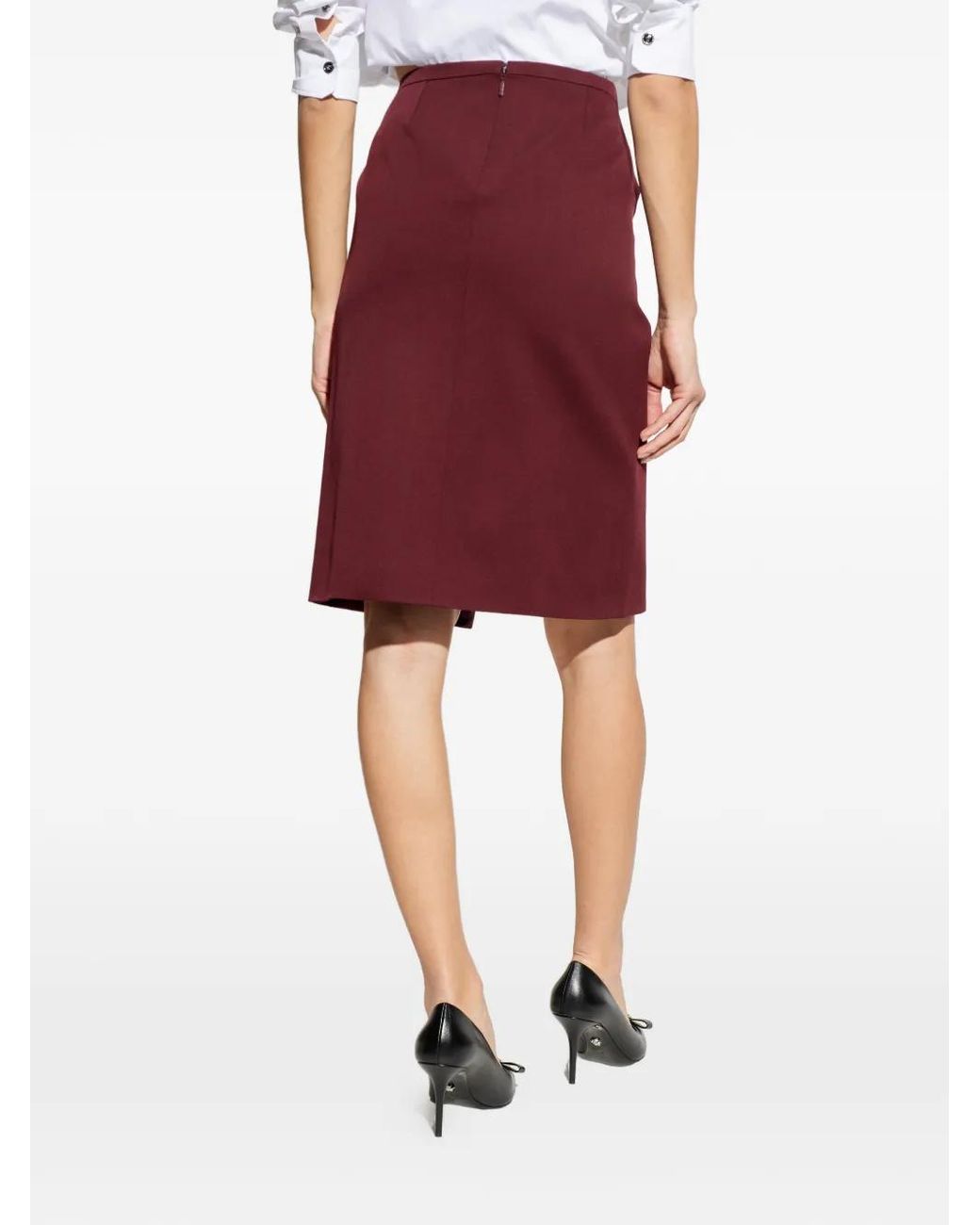 Versace Mini-Rok Met Logodetail in het Red