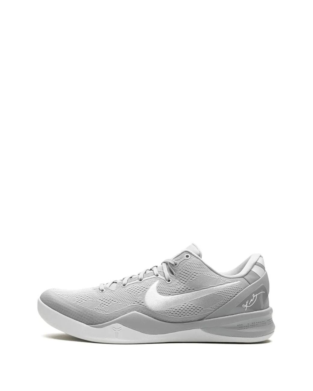 Nike White Kobe 8 Protro "Wolf" Sneakers for men