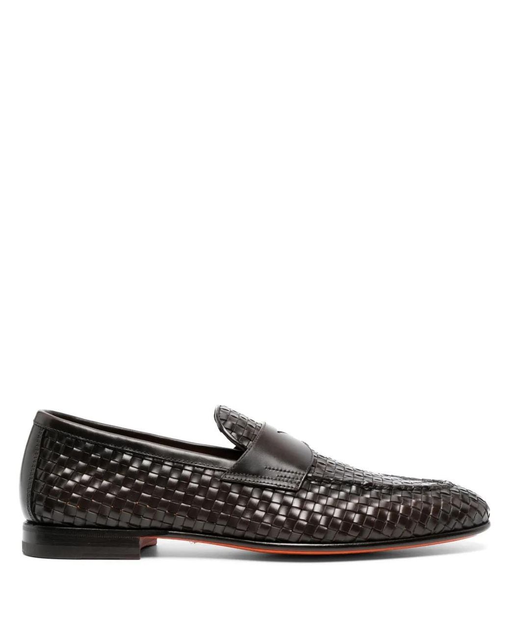 Santoni Loafer Mit Webmuster in Black für Herren