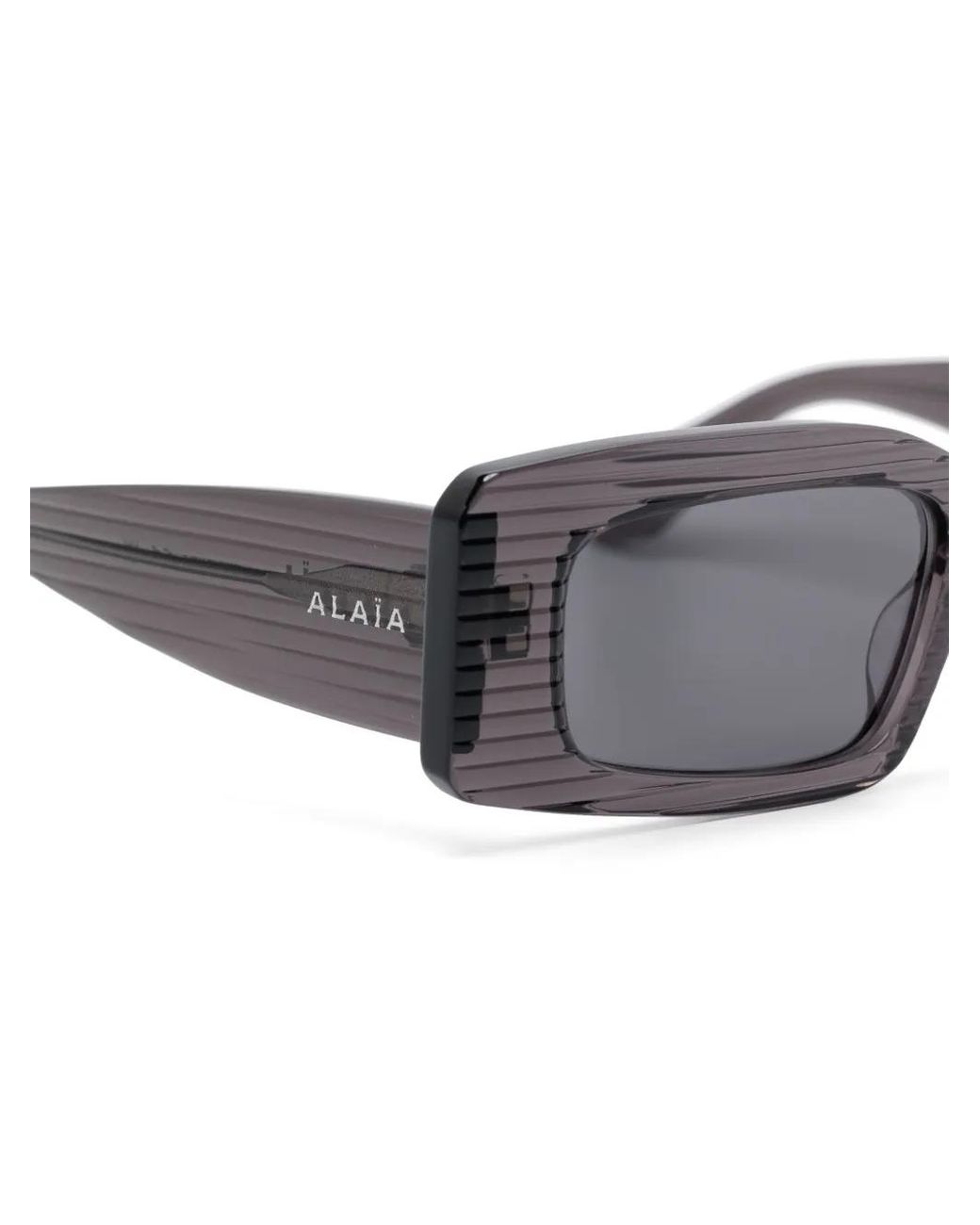 Alaïa Gray Rectangle-Frame Sunglasses