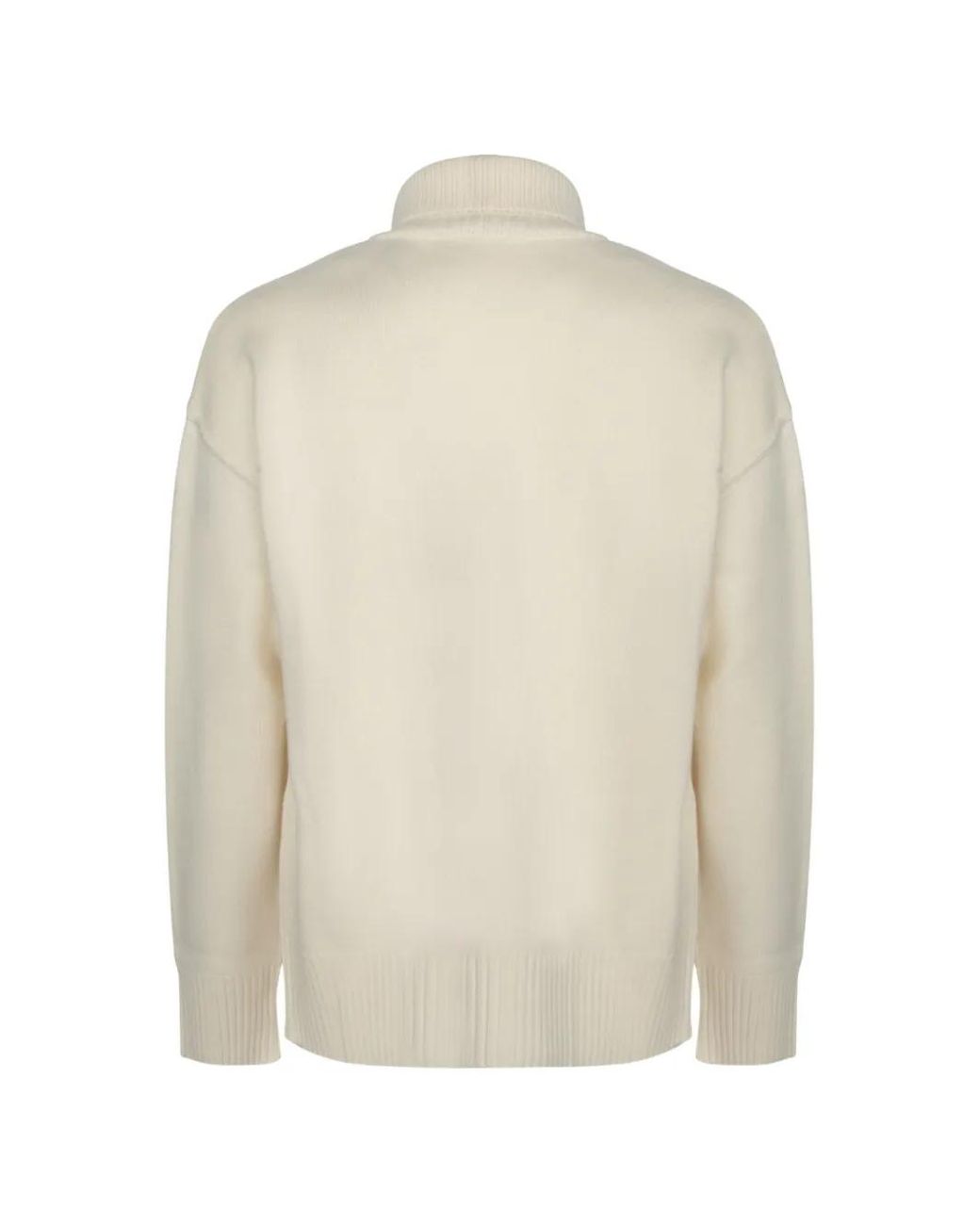 AMI White Ami De Coeur Logo Turtle-Neck Sweater