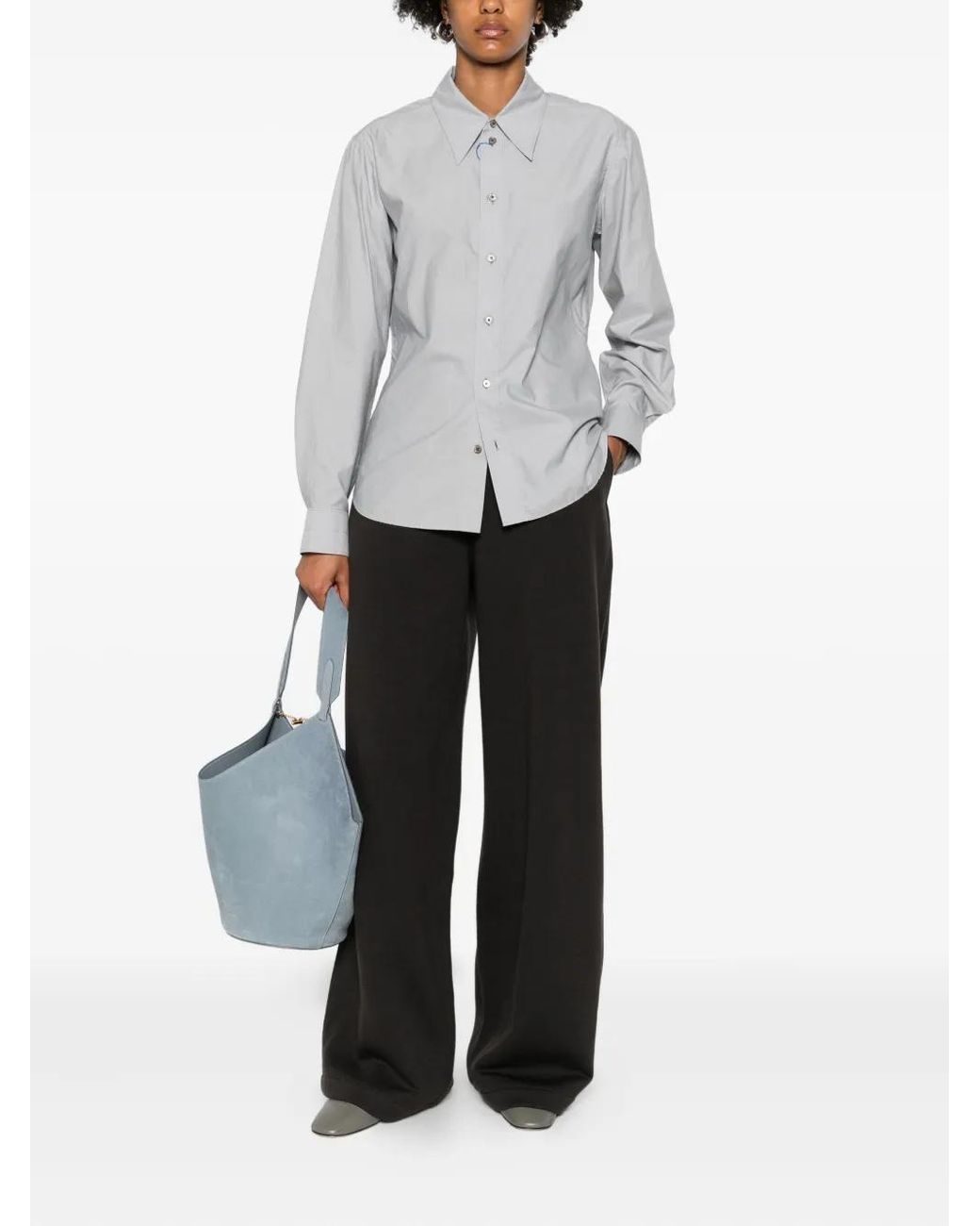 Lemaire Gray Button Closure Shirt
