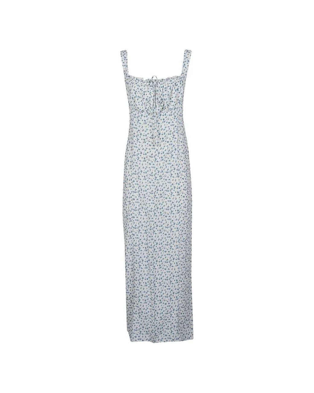 Mar De Margaritas White Megan Floral Tie-Detail Maxi Dress