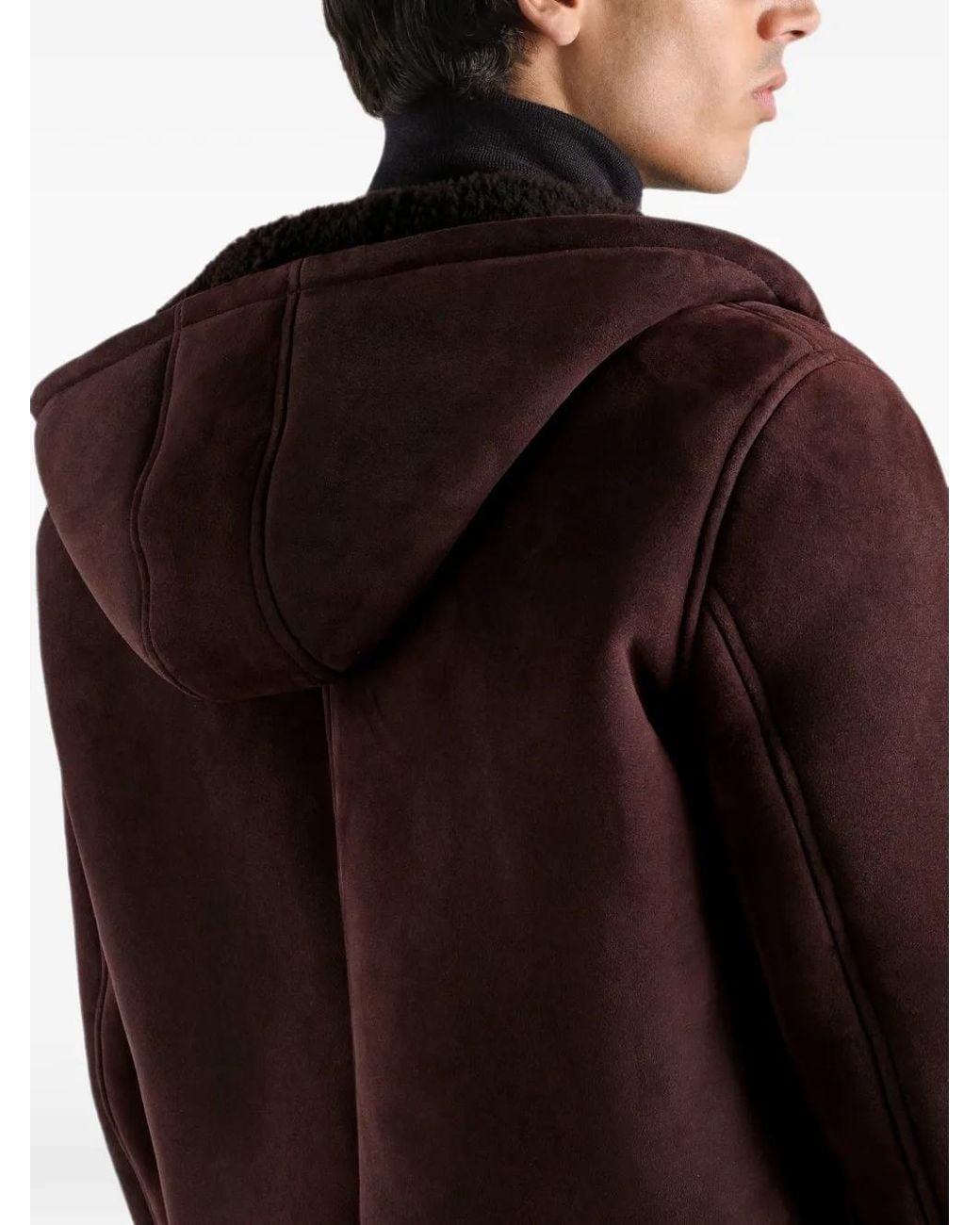 Dolce & Gabbana Brown Suede Shearling Jacket for men