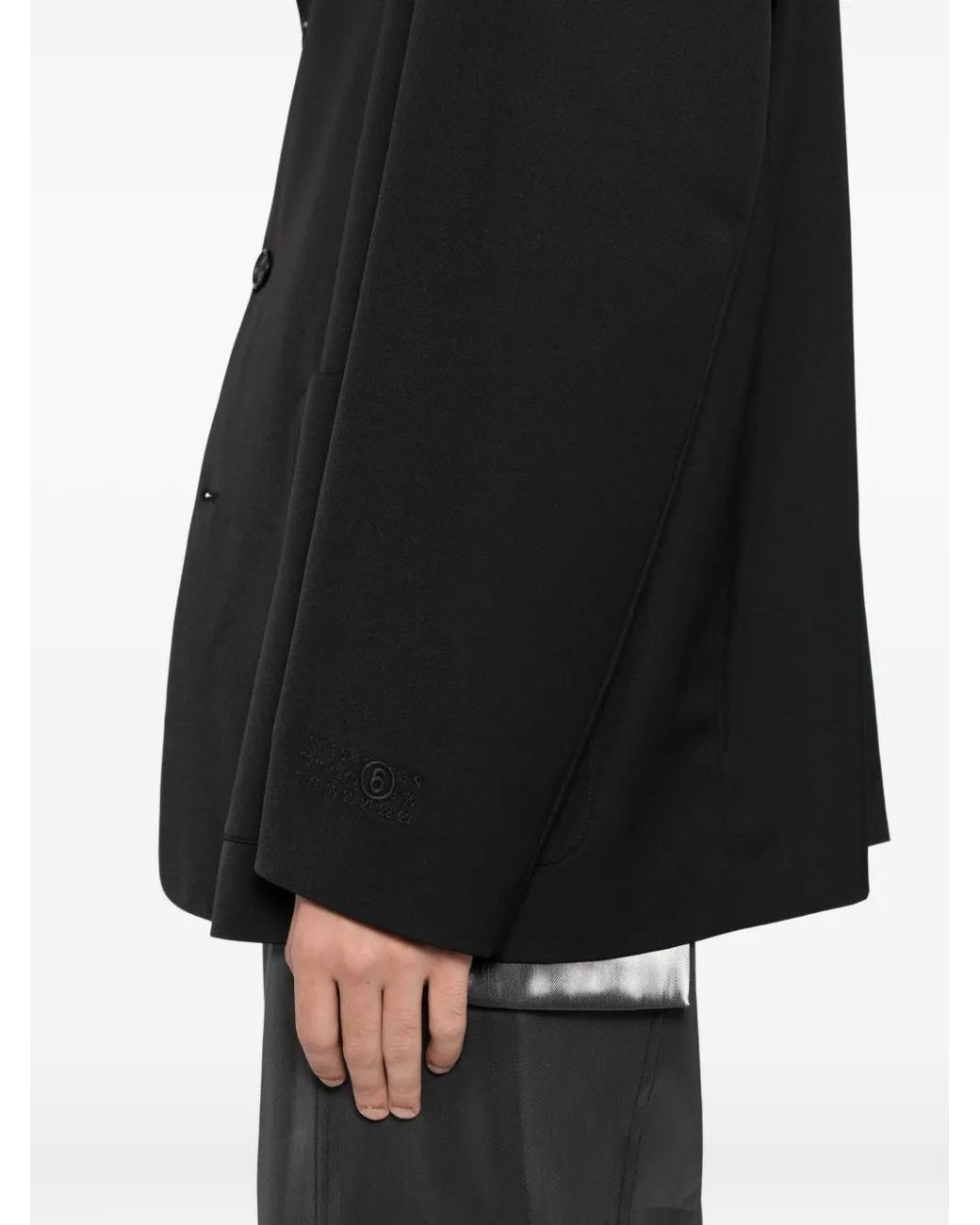 MM6 by Maison Margiela Black Single-Breasted Blazer for men