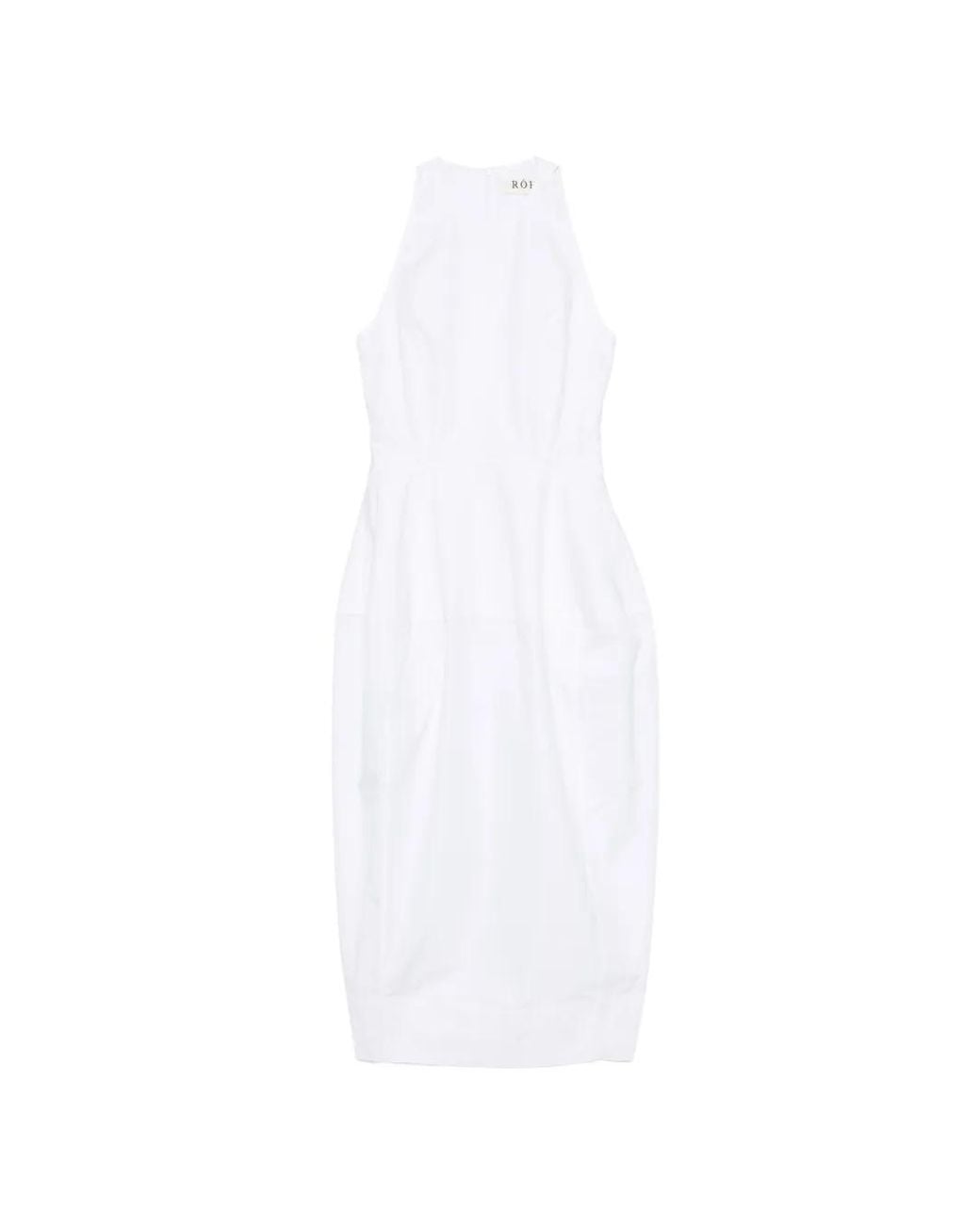 Rohe White Crew-Neck Midi Dress