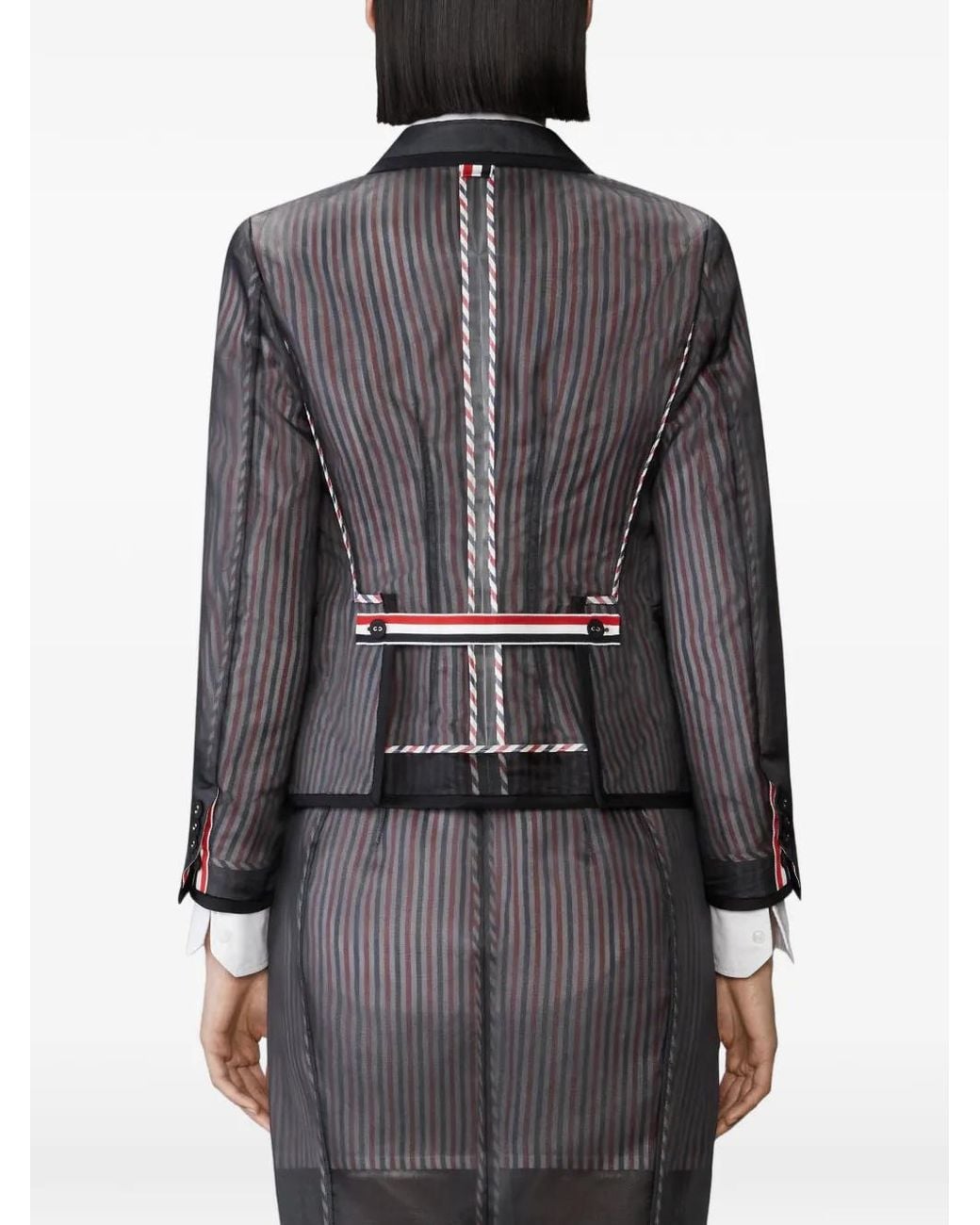 Manteau En Organza De Soie Thom Browne en coloris Black