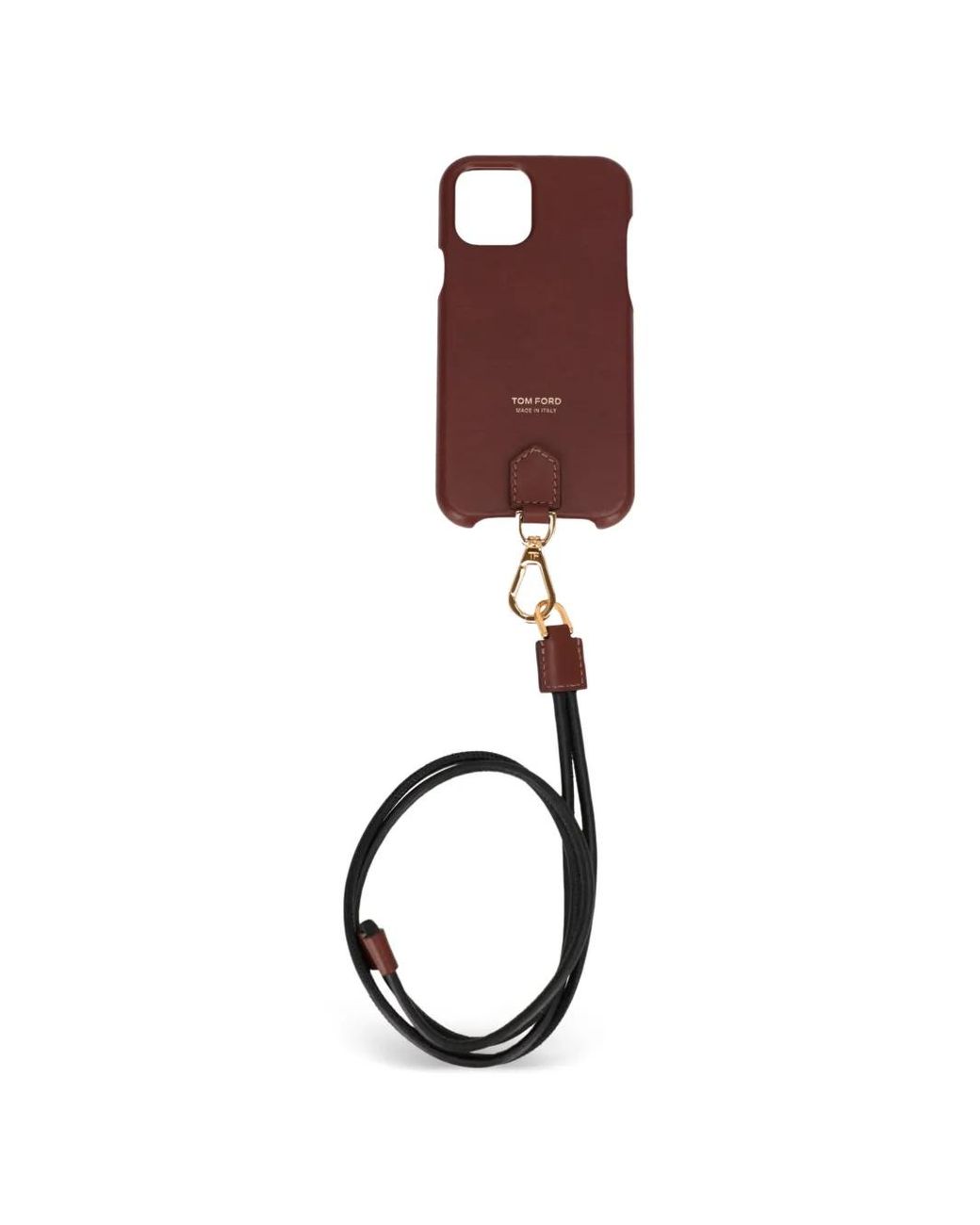 Tom Ford White Leather Lanyard Iphone Case for men