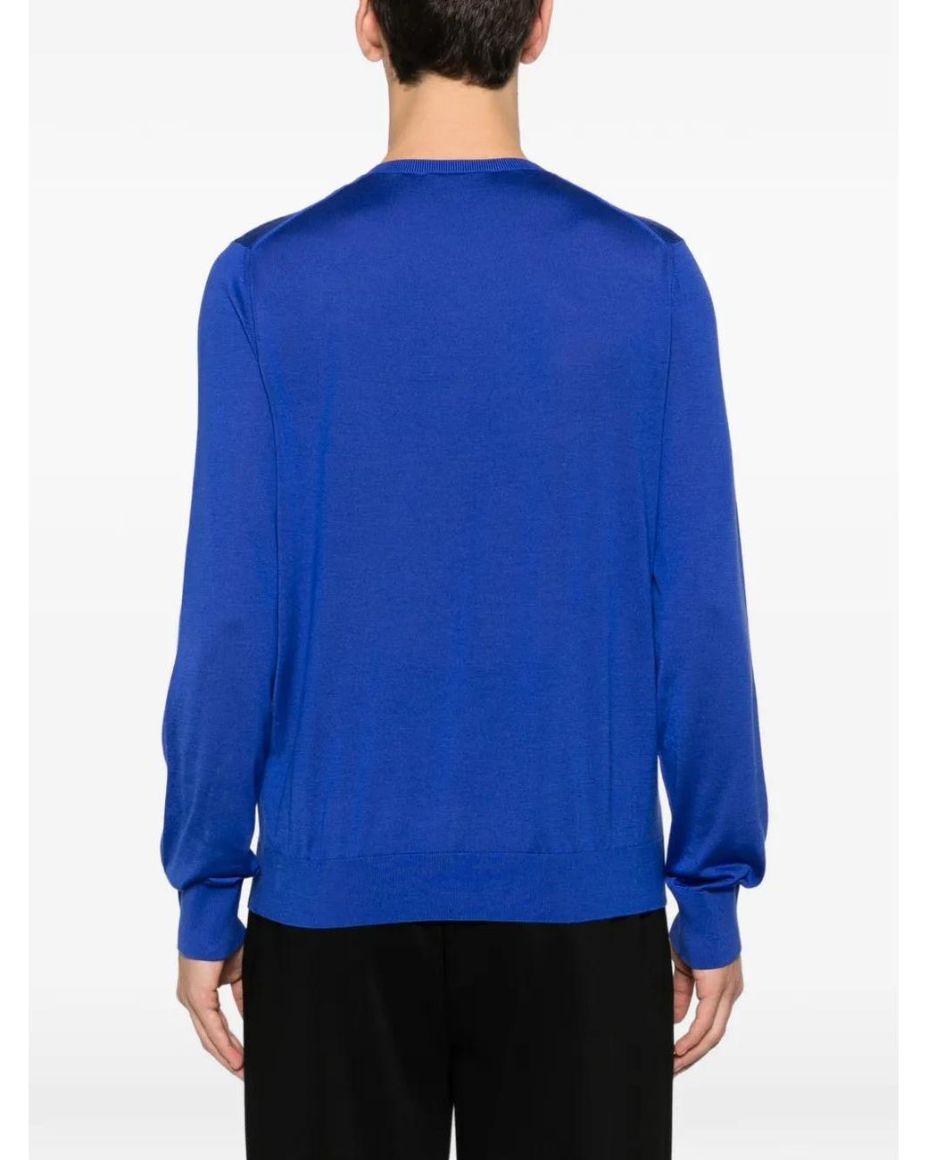 Tom Ford Blue Long-Sleeve Crew-Neck Sweater for men