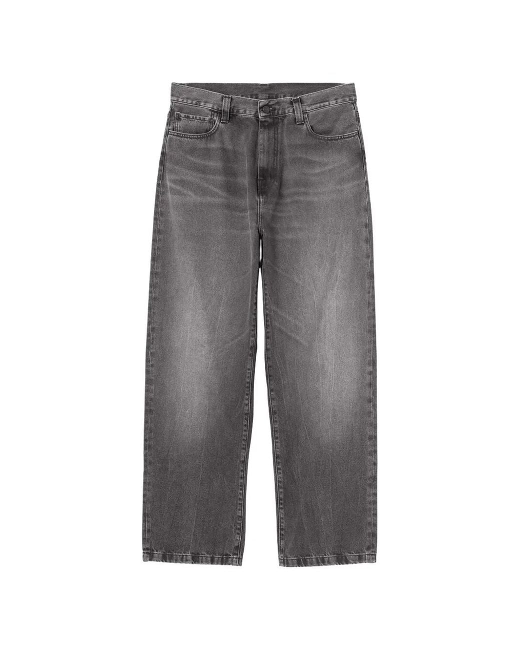 Carhartt Gray Denim Cotton Jeans for men