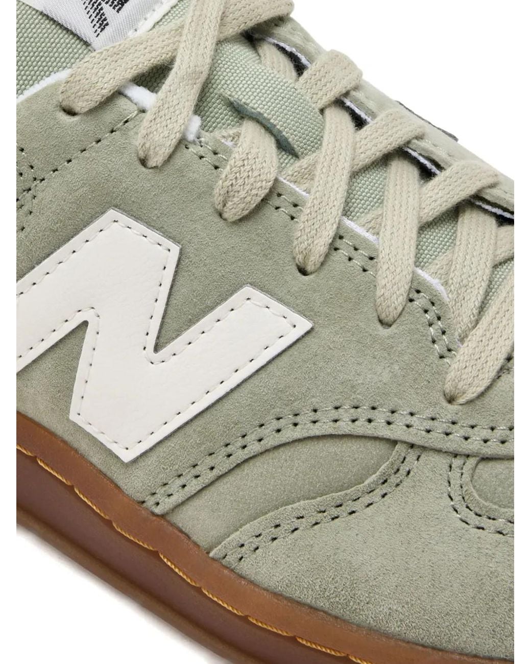 New Balance Green T500 Suede Leather Sneakers