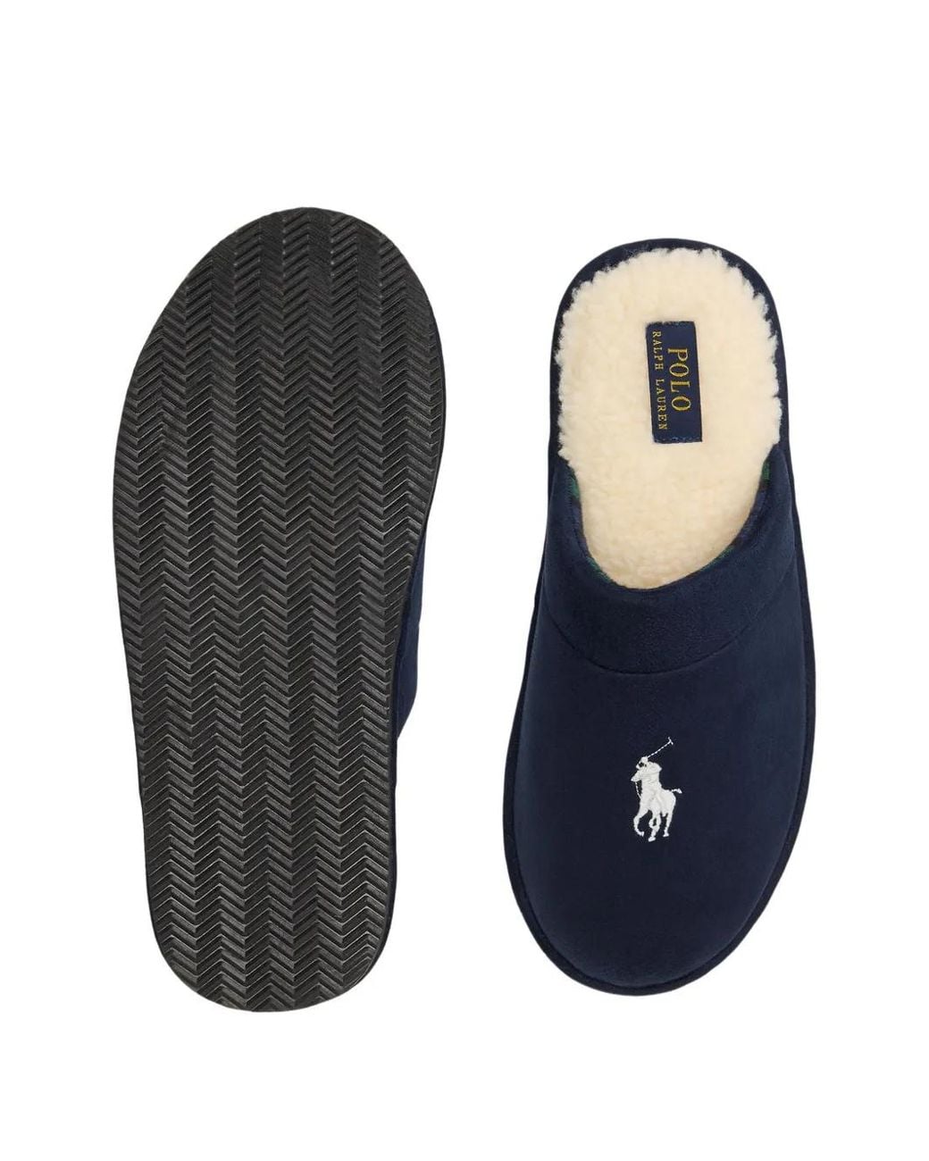 Polo Ralph Lauren Blue Klarence Embroidered Slippers for men