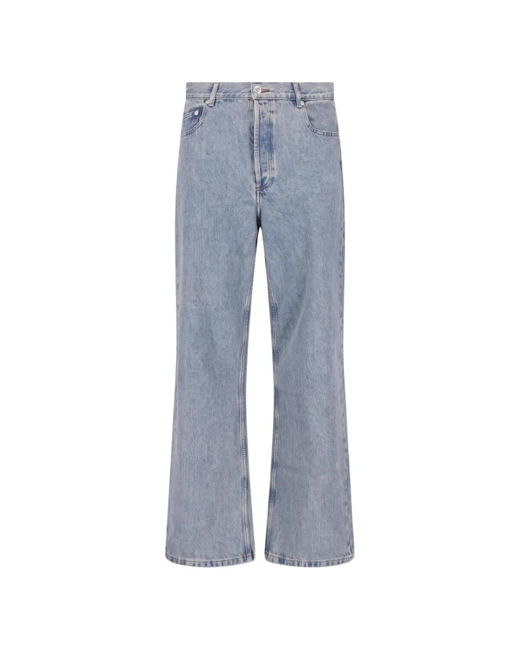 A.P.C. Blue Stonewashed Straight-Leg Jeans for men