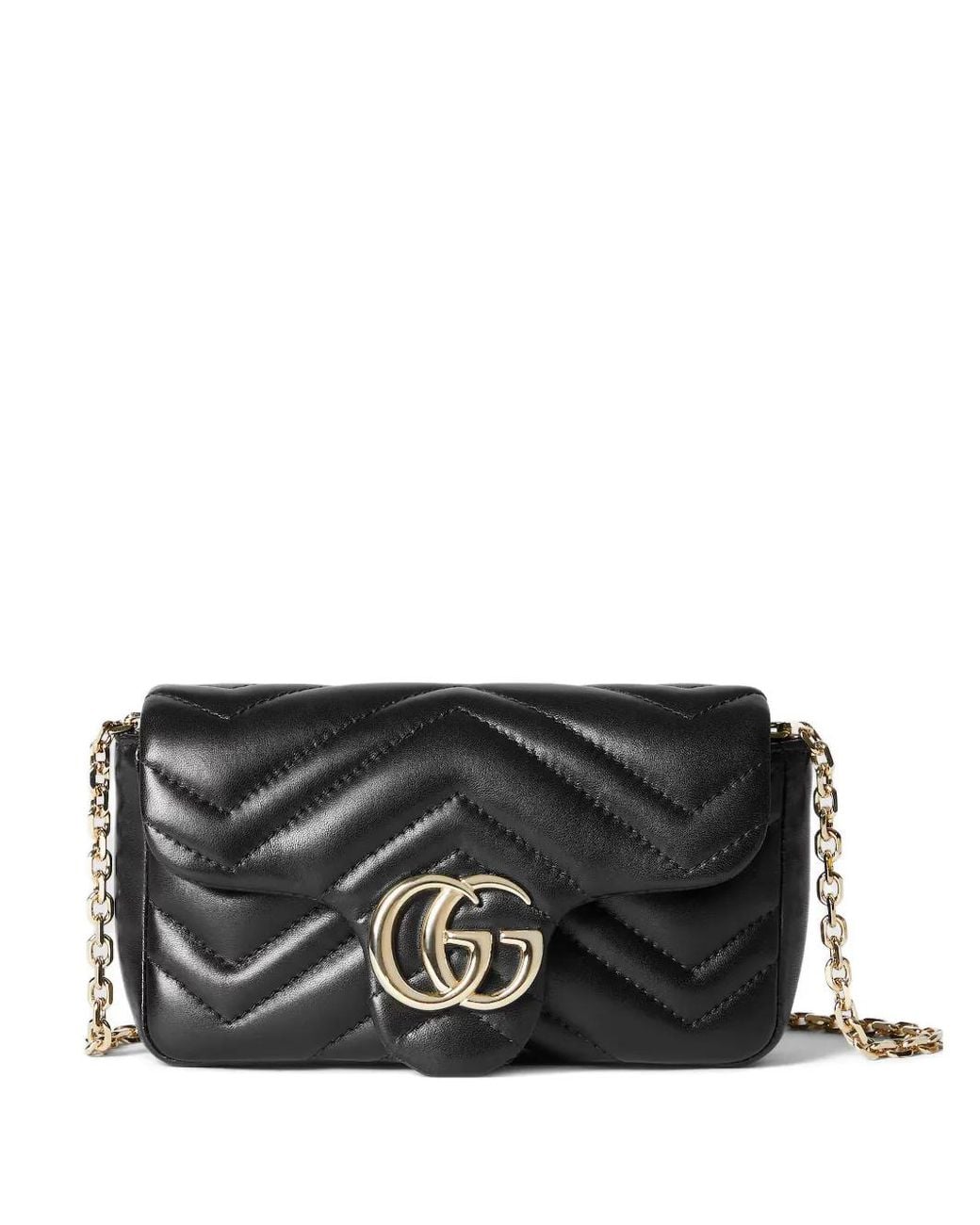 Gucci Black Gg Marmont Mini Shoulder Bag