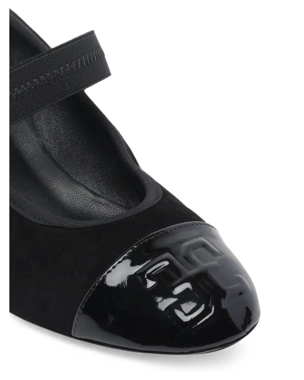 Fabi Black Logo-Embossed Elasticated Pumps