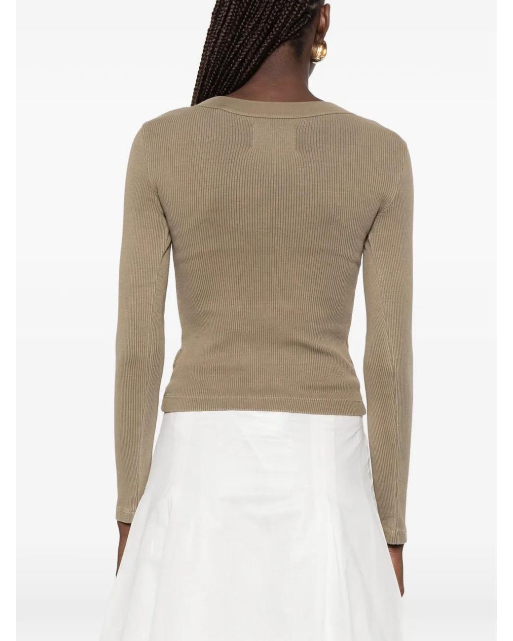 Citizens of Humanity Natural Ribbed-Knit Top