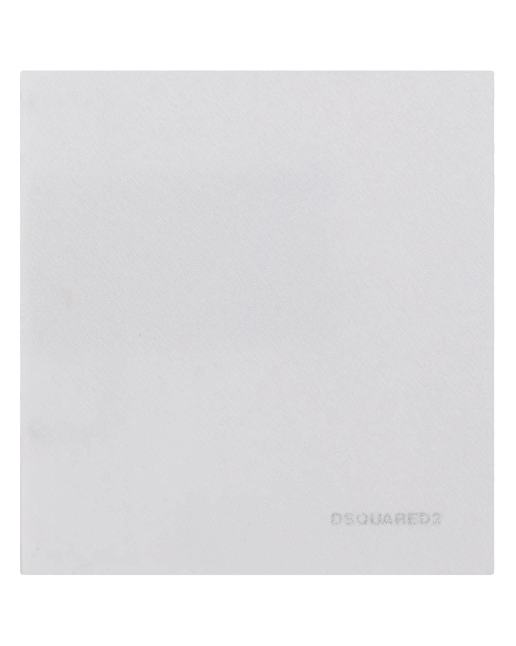 DSquared² White Classic Pocket Square Handkerchief for men