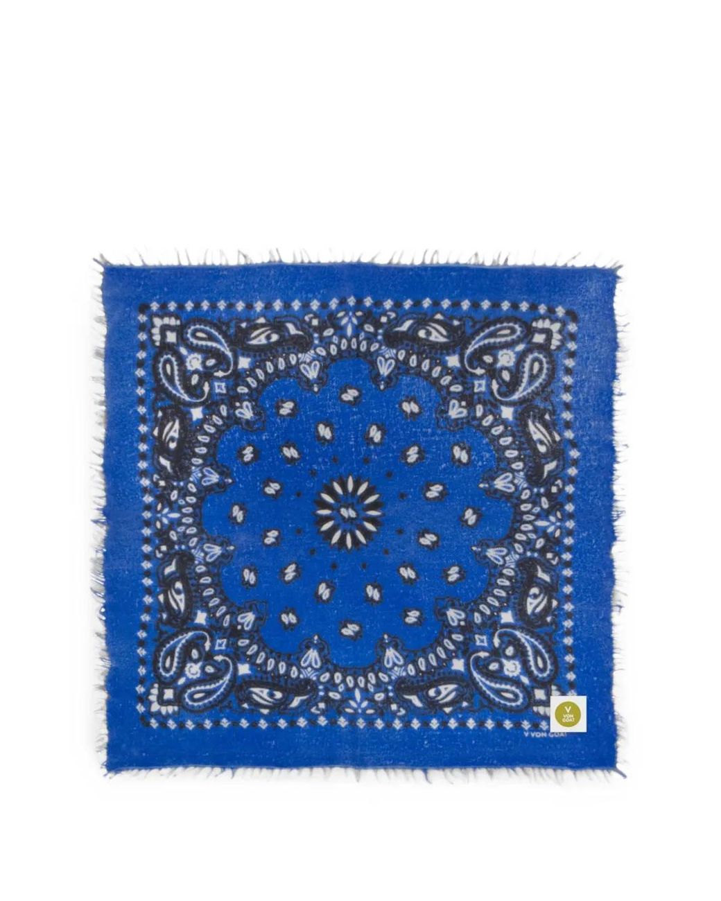 V von Goat Blue Paisley-Print Frayed Bandana