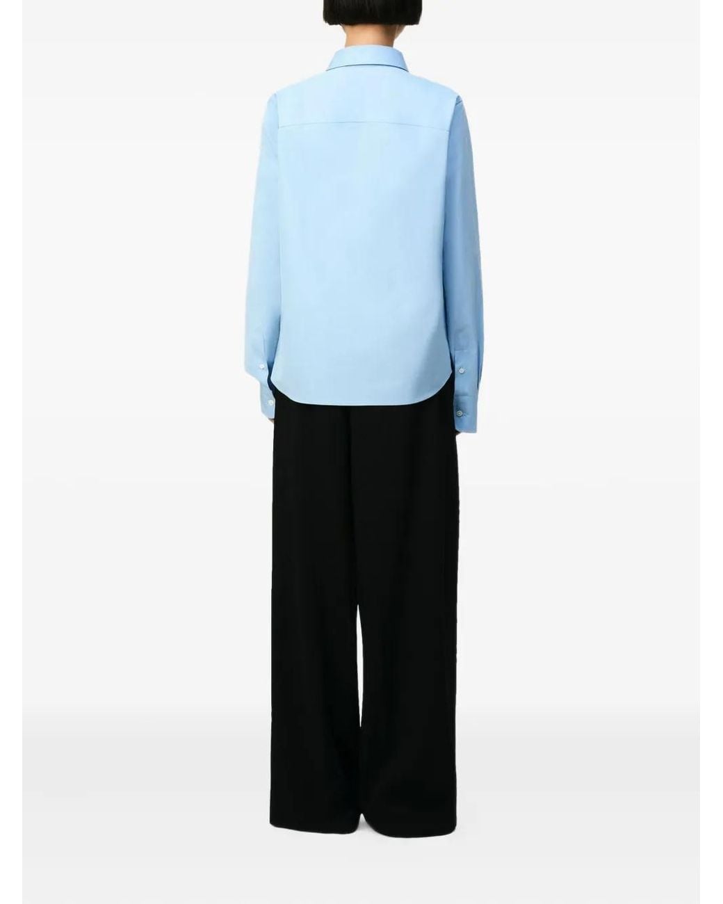 AMI Blue Cotton Ami De Coeur Classic Shirt