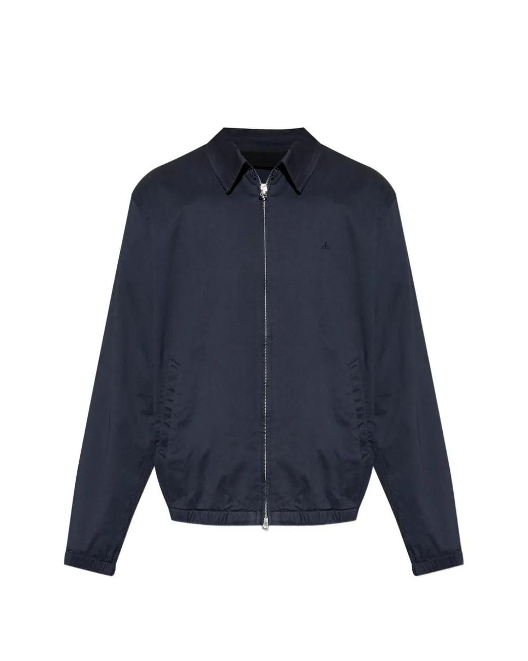 Rag & Bone Blue Logo-Embroidered Zip-Up Jacket for men