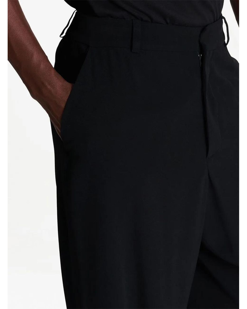 Straight-Leg Tailored Trousers Balmain de hombre de color Black