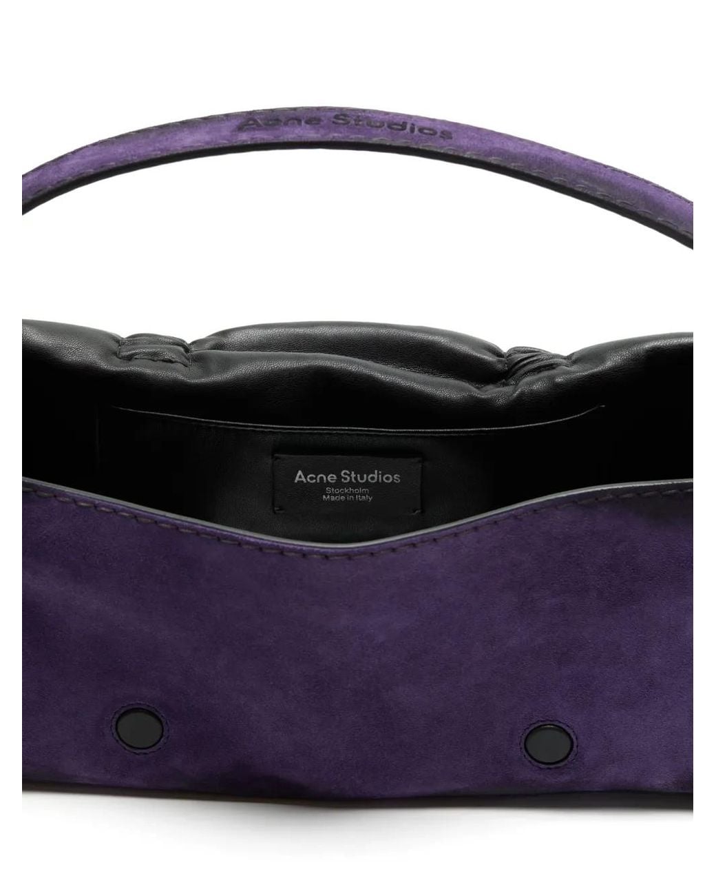 Acne Blue Multipocket Suede Shoulder Bag