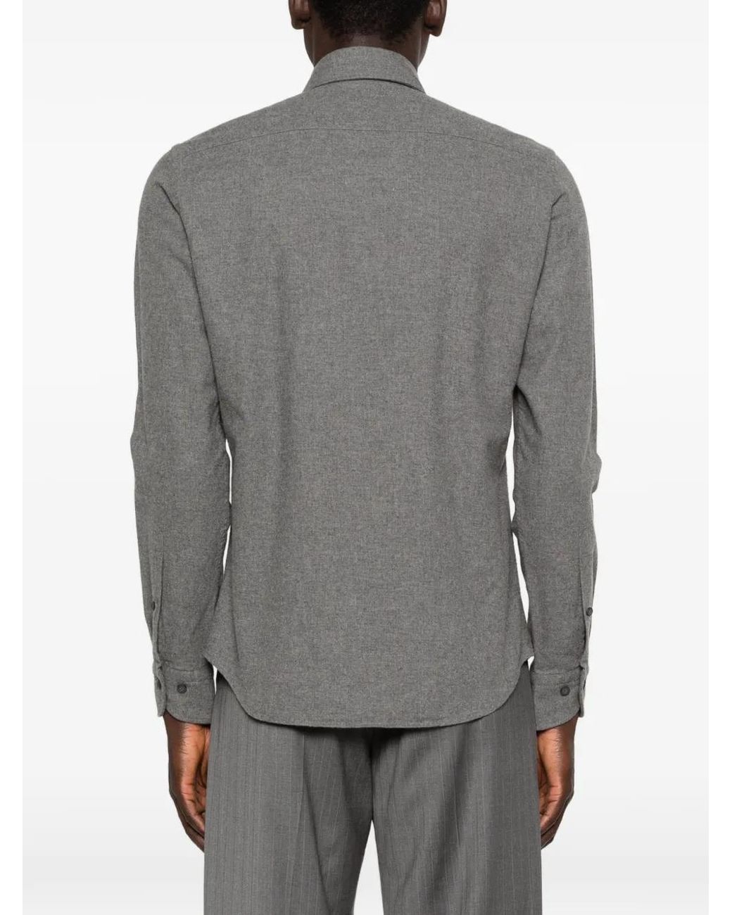 Profuomo Gray Buttoned Shirt for men