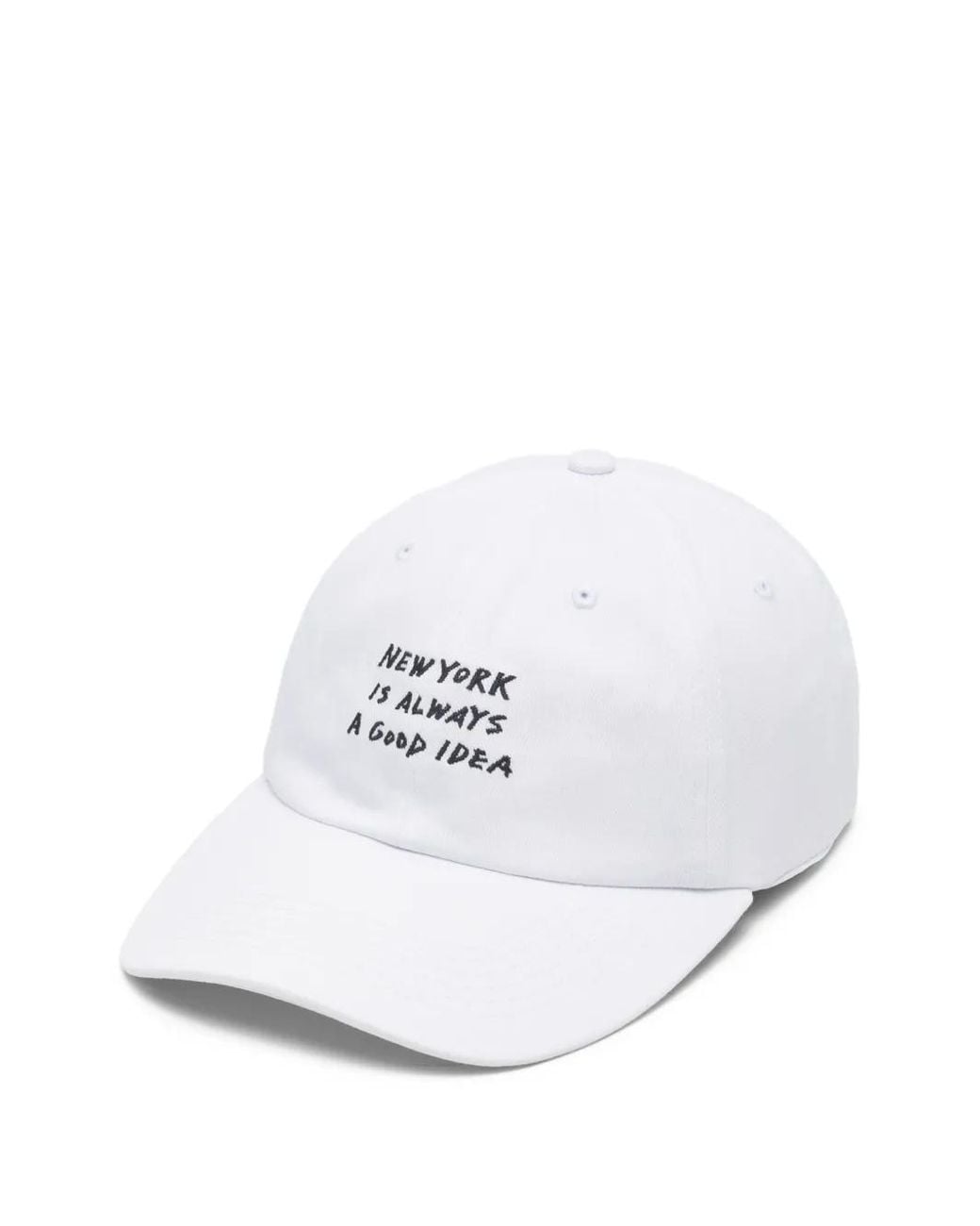 DKNY White Good Idea Baseball Cap