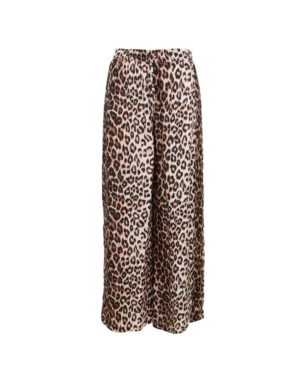 La Prestic Ouiston Natural Giudecca Panther-Print Trousers