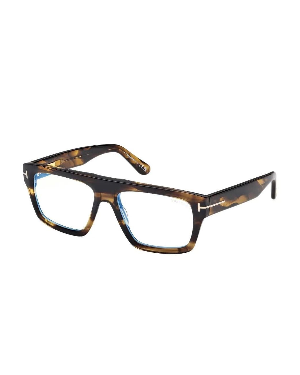 Tom Ford Brown Rectangular-Frame Glasses for men
