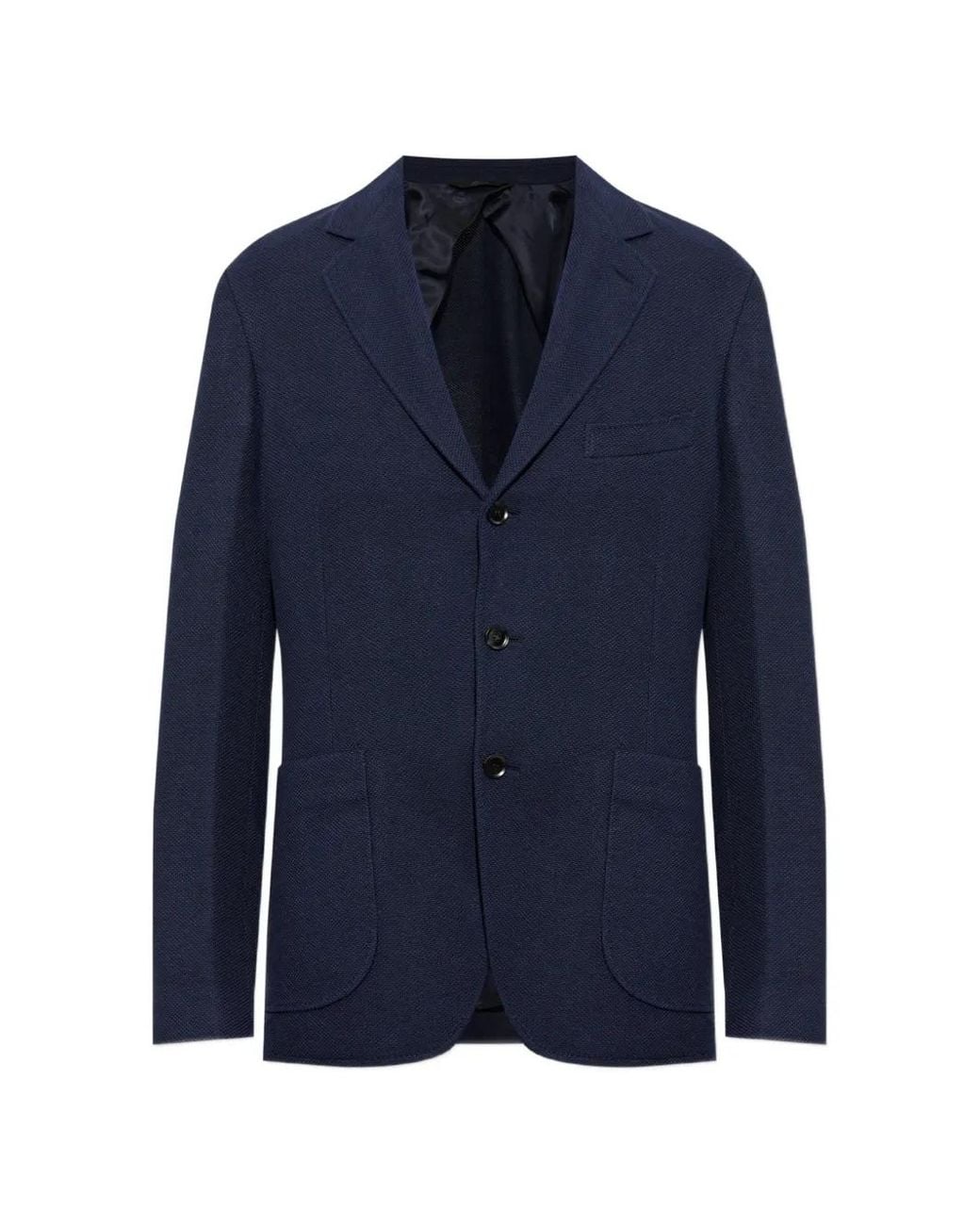 Brioni Blue Notched-Lapel Single-Breasted Blazer for men