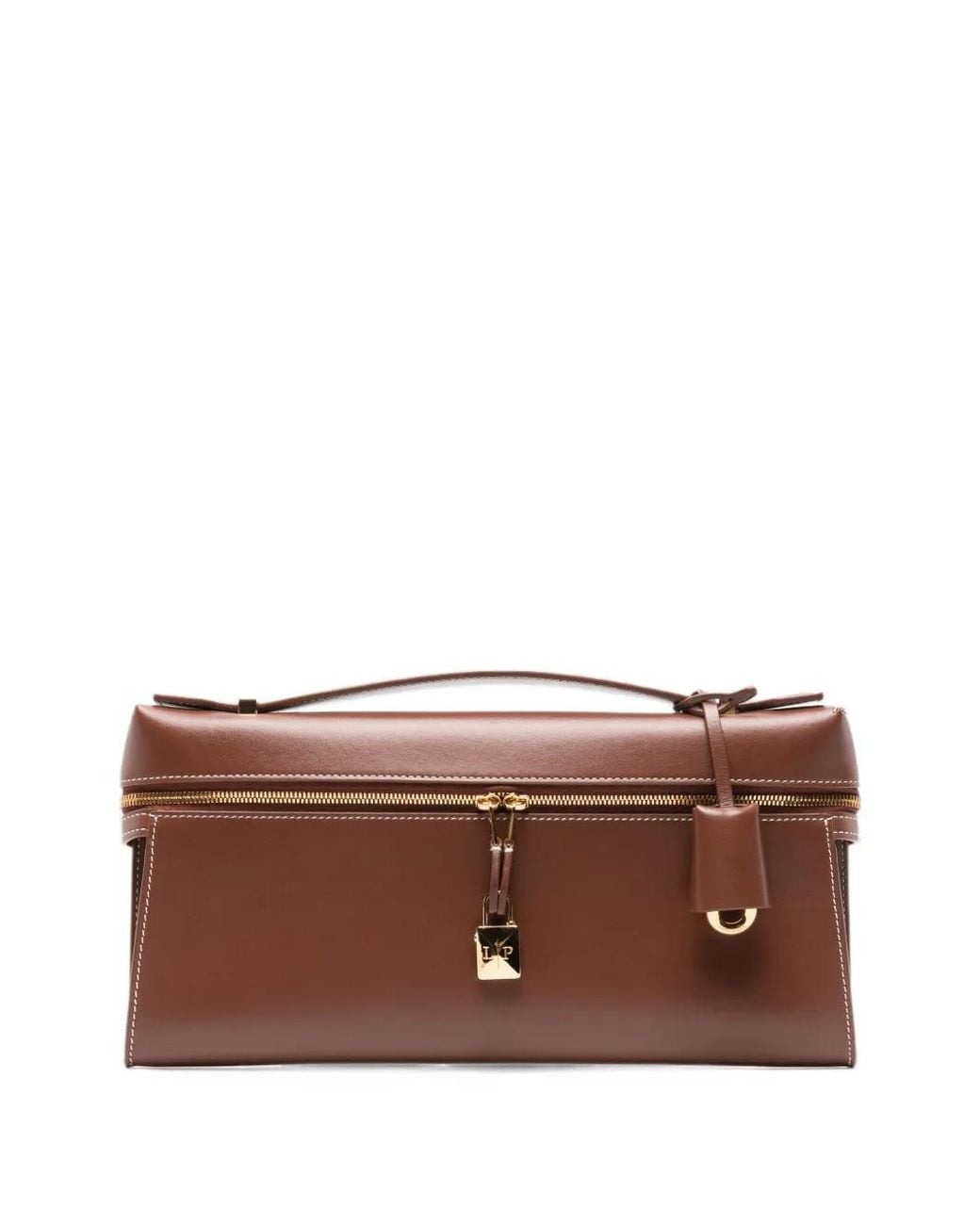 Loro Piana Brown Extra Clutch L29 Bag