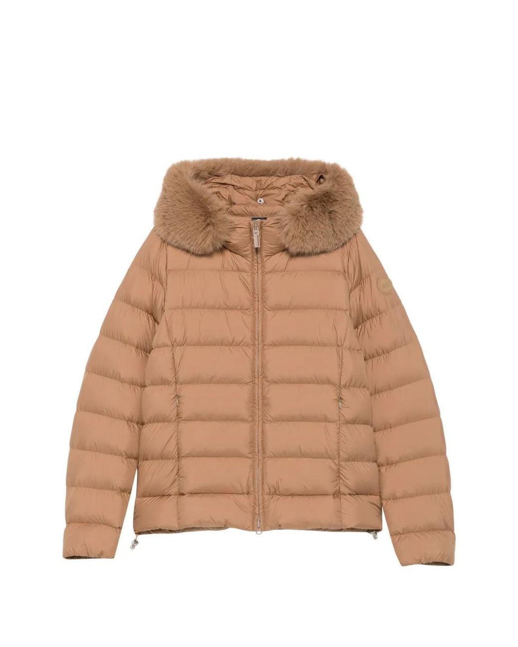 Colmar Natural Faux-Fur Trim Quilted Jacket