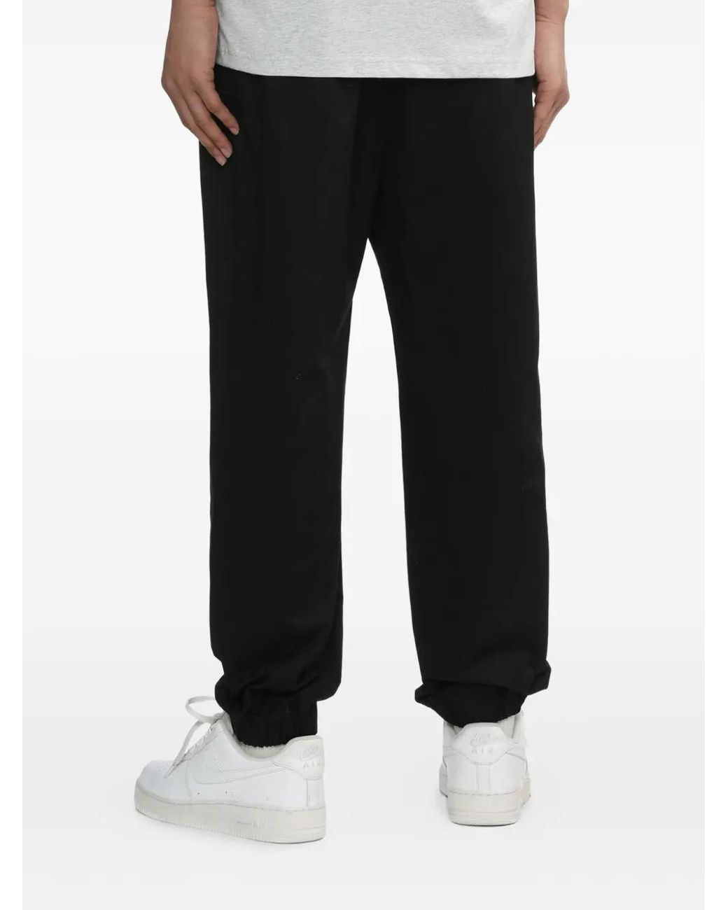 KTZ Black Logo-Patch Cuffed Track Pants for men
