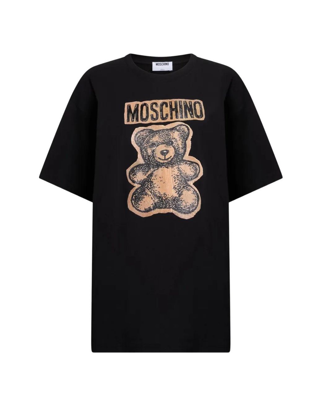 Moschino Black Teddy Bear Organic Cotton Jersey T-Shirt