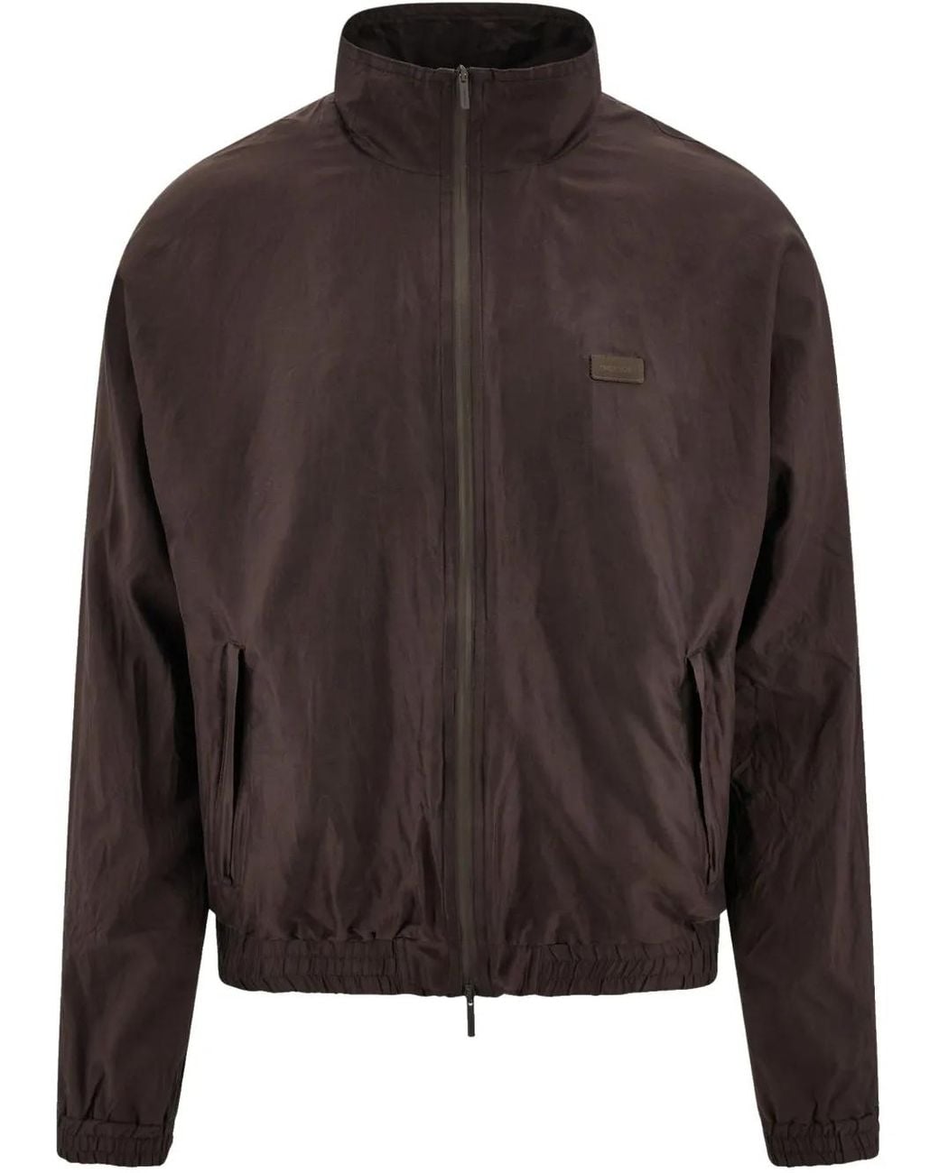 Ferragamo Gray Zip-Up Bomber Jacket for men