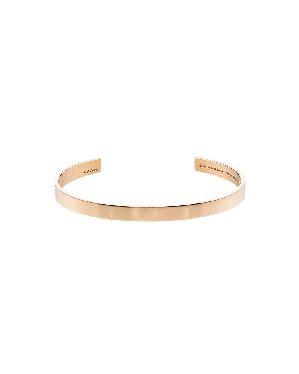 Le Gramme White Logo Engraved Bangle