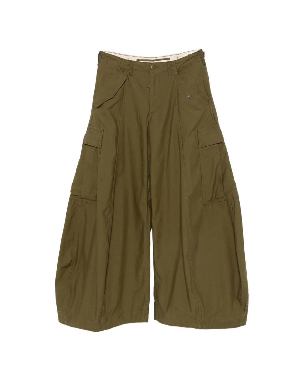 R13 Green Jeans Wide-Leg Cargo Pants